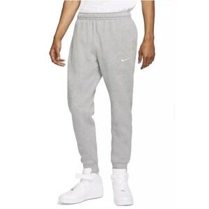 NEW Nike Sportswear Club Fleece Joggers Gray White Men's SIZE Small 716830 063
